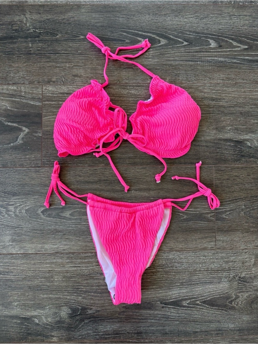 New Hot Pink padded Bikini Set